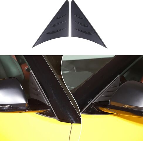 Fit for Toyota Supra GR A90 A91 MK5 2019-2024 ABS Rearview Mirror Side Spoiler Trim Cover Stickers, Channel The Car Air, Reduce The Wind Noise Inside The Car, 2PCS(Bright Black) in Saudi Arabia