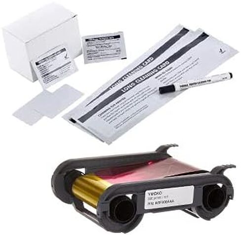 شريط Evolis R5F008AAA ومجموعة تنظيف DuraClean DC ACL002 لطابعة Evolis Primacy in Kuwait