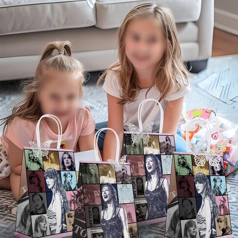 12 حقيبة لحفلات المغني المشهورة، زينة فراشات عيد الميلاد، حقائب هدايا، مجموعة مستلزمات الحفلات للمعجبين in Kuwait