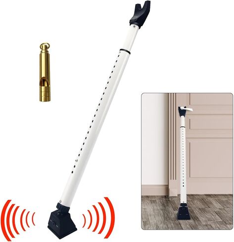 شريط أمان للباب 2 في 1 مع منبه وشريط أمان لقفل الباب المنزلق قابل للتعديل، منبه مسموع بقوة 120 ديسيبل، يمكن تعديله ليناسب معظم الأبواب المفصلية والمنزلقة، من أجل سلامة المنزل والشقة، ومضاد للسرقة in Kuwait