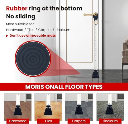 شريط أمان للباب 2 في 1 مع منبه وشريط أمان لقفل الباب المنزلق قابل للتعديل، منبه مسموع بقوة 120 ديسيبل، يمكن تعديله ليناسب معظم الأبواب المفصلية والمنزلقة، من أجل سلامة المنزل والشقة، ومضاد للسرقة in Kuwait