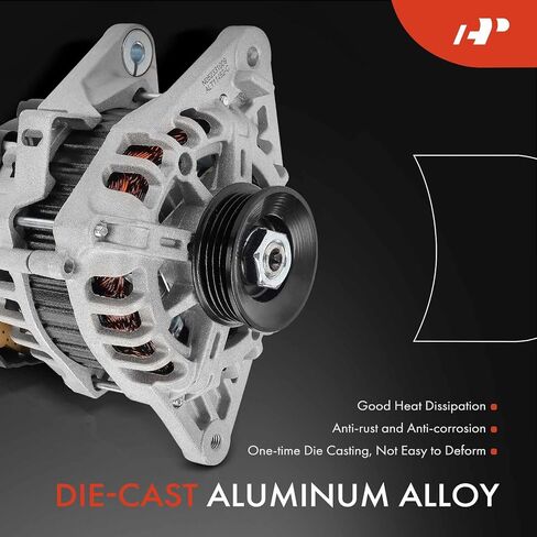 A-Premium Alternator Compatible with Hyundai Accent & Kia Rio, Rio5, 2010-2011 1.6L, 12V 90A 4-Groove Pulley Clockwise, Replace# 2608371, 37300-26100 in Saudi Arabia