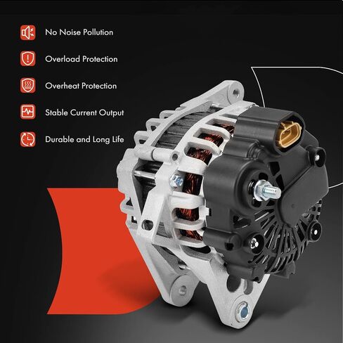 A-Premium Alternator Compatible with Hyundai Accent & Kia Rio, Rio5, 2010-2011 1.6L, 12V 90A 4-Groove Pulley Clockwise, Replace# 2608371, 37300-26100 in Saudi Arabia