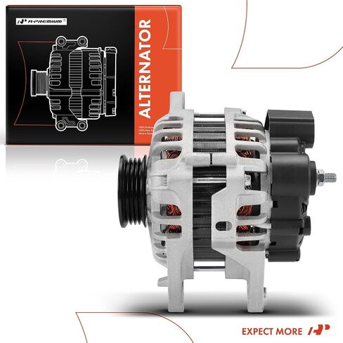 A-Premium Alternator Compatible with Hyundai Accent & Kia Rio, Rio5, 2010-2011 1.6L, 12V 90A 4-Groove Pulley Clockwise, Replace# 2608371, 37300-26100 in Saudi Arabia