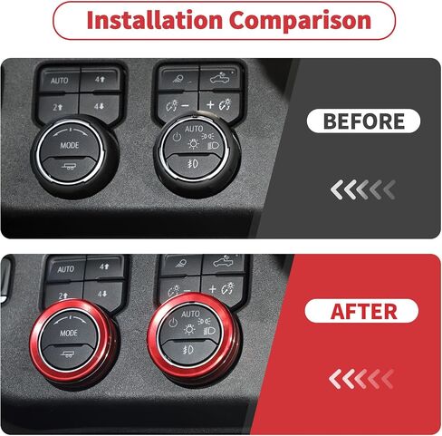 Linskip Dash Control Knob Trim Kit Compatible with 2022 2023 2024 Chevrolet Silverado 1500 & 2022 GMC Sierra 1500, Switch Knob Covers for Chevy Silverado Interior Accessories(Green) in Saudi Arabia