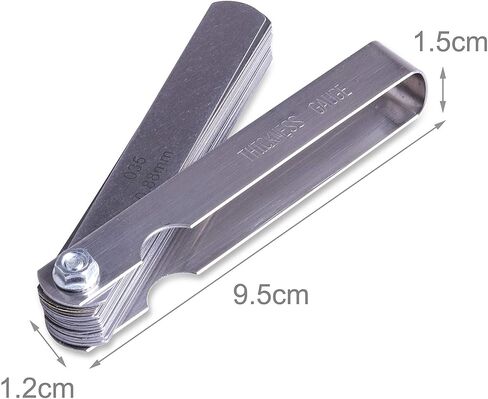 32 شفرات قياس المحسس من الفولاذ المقاوم للصدأ أداة قياس المحسس قابلة للطي ومتري مزدوج وإمبراطوري لقياس عرض الفجوة in Kuwait