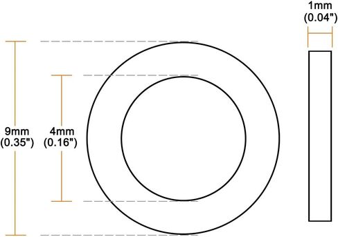 uxcell Nylon Flat Washers 18mm OD 6mm ID 1.5mm Thickness for Faucet Pipe Water Hose, Pack of 50 in Saudi Arabia