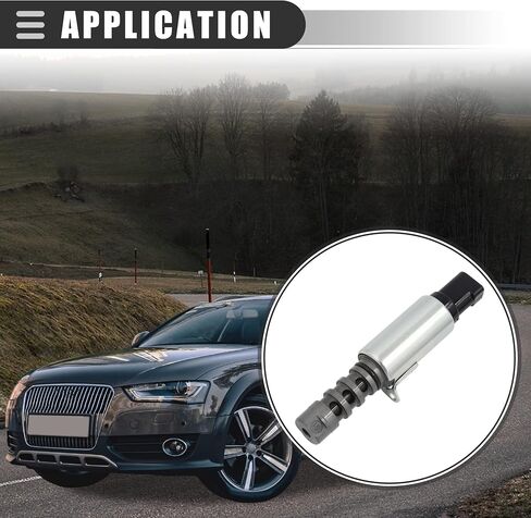 Motoforti Car Engine Camshaft Variable Valve Timing Solenoid,for Audi A6 2006-2008,Plastic,Stainless Steel,Silver Tone in Saudi Arabia