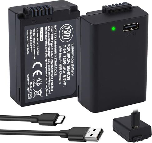 بطارية BM Premium EN-EL25 مع منفذ شحن USB-C مدمج لكاميرات Nikon Z30 وZ50 وZ fc الرقمية in Saudi Arabia