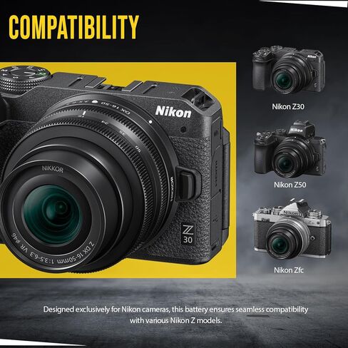 بطارية BM Premium EN-EL25 مع منفذ شحن USB-C مدمج لكاميرات Nikon Z30 وZ50 وZ fc الرقمية in Saudi Arabia