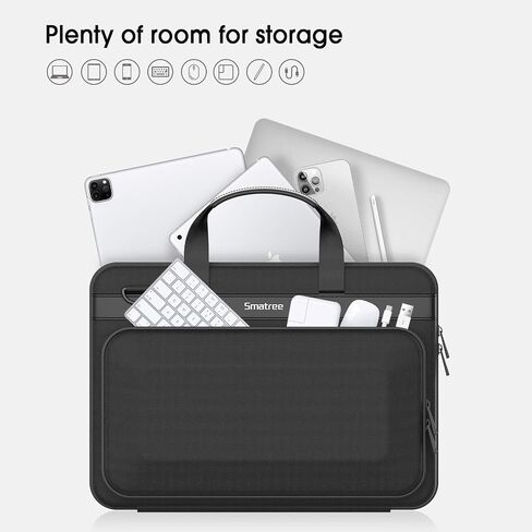 Smatree 13inch-14inch Hard Laptop Sleeve Case for 13inch MacBook Air M2 2022, 14inch MacBook Pro,Dell XPS 13 9310 Bag, Samsung Galaxy Book 2 Pro 360 13.3inch,Black in Saudi Arabia