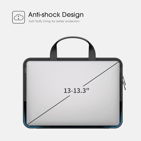 Smatree 13inch-14inch Hard Laptop Sleeve Case for 13inch MacBook Air M2 2022, 14inch MacBook Pro,Dell XPS 13 9310 Bag, Samsung Galaxy Book 2 Pro 360 13.3inch,Black in Saudi Arabia
