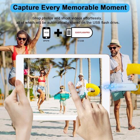 محرك أقراص فلاش Photo Stick سعة 512 جيجابايت معتمد من MFi لأجهزة iPhone Thumb Drives Memory Stick، وحدة تخزين خارجية عالية السرعة لأجهزة iPhone/Android/iPad/iOS/PC/الكمبيوتر والمزيد من الأجهزة الذكية (رمادي) in Saudi Arabia