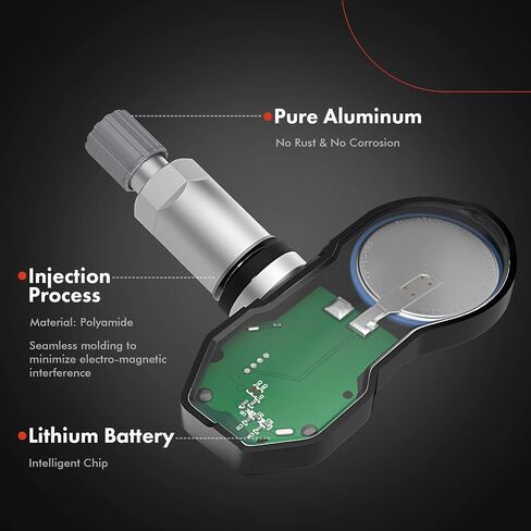 A-Premium Tire Pressure Monitoring System Sensor Compatible with Audi A6 A8 Quattro Volkswagen Touareg Porsche 911 Boxster Cayenne Cayman in Saudi Arabia