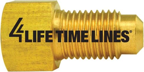 4LIFETIMELINES تركيب محول خط الفرامل النحاسي، أنثى (3/8-24 مقلوب)، ذكر (3/8-24 فقاعة)، 10/حقيبة، هيكل نحاسي، طلاء مقاوم للتآكل in Kuwait