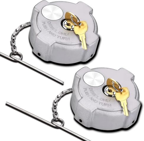 غطاء وقود بقفل ربع دورة من Nakuuly 3 في 2 قطعة متوافق مع 1996-2018 Freightliner Cascadia Century Coronado Columbia M2-112 غطاء خزان وقود الديزل شبه شاحنة من الألومنيوم مع مفاتيح in Kuwait