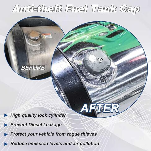 غطاء وقود بقفل ربع دورة من Nakuuly 3 في 2 قطعة متوافق مع 1996-2018 Freightliner Cascadia Century Coronado Columbia M2-112 غطاء خزان وقود الديزل شبه شاحنة من الألومنيوم مع مفاتيح in Kuwait