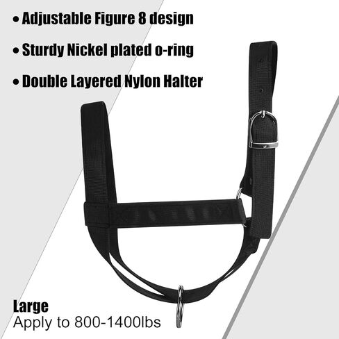 Nylon Livestock Cattle Halters Adjustable Chin and Throat Snap Halter Horse Halters Nylon Barn Cow Halter for Cattle Cow Calf Heifer Outdoors Training Applies Accessories in Saudi Arabia