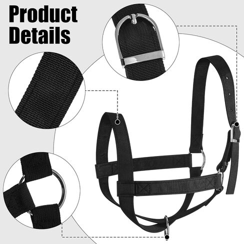 Nylon Livestock Cattle Halters Adjustable Chin and Throat Snap Halter Horse Halters Nylon Barn Cow Halter for Cattle Cow Calf Heifer Outdoors Training Applies Accessories in Saudi Arabia
