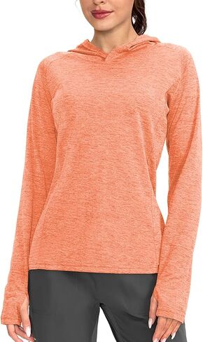 KINGFEN Women's UPF 50+ Sun Protection Shirt Long Sleeve Lightweight Hoodie UV Quick Dry Shirts Hiking Long Sleeve Tops in Saudi Arabia