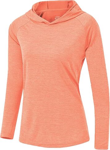 KINGFEN Women's UPF 50+ Sun Protection Shirt Long Sleeve Lightweight Hoodie UV Quick Dry Shirts Hiking Long Sleeve Tops in Saudi Arabia
