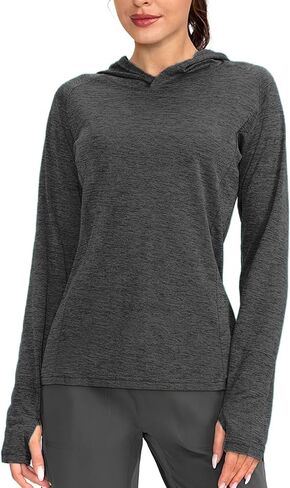 KINGFEN Women's UPF 50+ Sun Protection Shirt Long Sleeve Lightweight Hoodie UV Quick Dry Shirts Hiking Long Sleeve Tops in Saudi Arabia