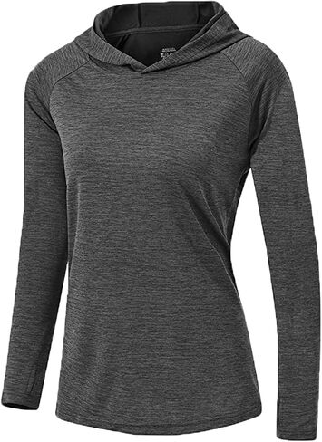 KINGFEN Women's UPF 50+ Sun Protection Shirt Long Sleeve Lightweight Hoodie UV Quick Dry Shirts Hiking Long Sleeve Tops in Saudi Arabia