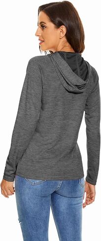 KINGFEN Women's UPF 50+ Sun Protection Shirt Long Sleeve Lightweight Hoodie UV Quick Dry Shirts Hiking Long Sleeve Tops in Saudi Arabia