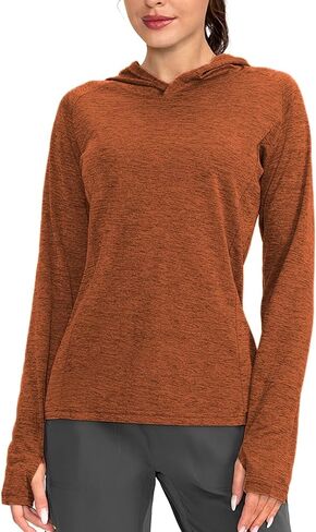 KINGFEN Women's UPF 50+ Sun Protection Shirt Long Sleeve Lightweight Hoodie UV Quick Dry Shirts Hiking Long Sleeve Tops in Saudi Arabia