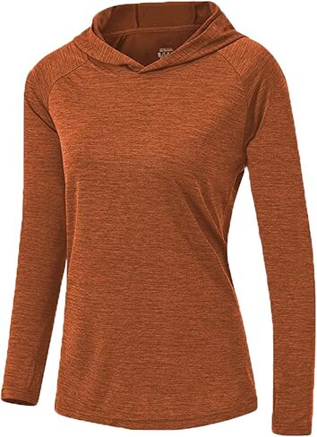 KINGFEN Women's UPF 50+ Sun Protection Shirt Long Sleeve Lightweight Hoodie UV Quick Dry Shirts Hiking Long Sleeve Tops in Saudi Arabia