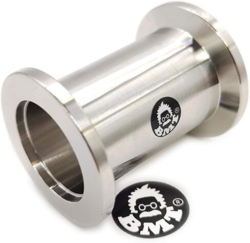 حلمة كاملة bmotiontech مع أنبوب مستقيم بشفة KF25 NW25، قطعة عمل CNC واحدة، سلامة فراغ عالية (KF25 50 مم، حزمة من قطعتين) in Kuwait