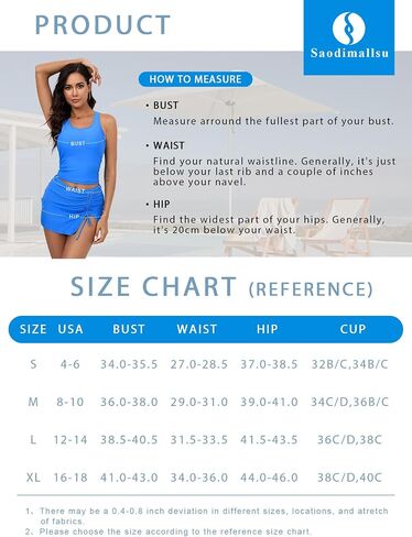 Saodimallsu Women Tummy Control Two Piece Tankini Swimsuit Swimdress Vintage Drawstring Ruched Modest Skort Bathing Suit in Saudi Arabia