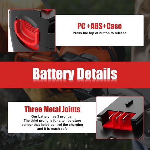 2 Packs 4500mAh Ni-Mh 18 Volt HPB18 Battery and Charger Compatible with Black and Decker 18V Battery A1718 244760-00 Firestorm FSB18 FS18FL FS180BX FS18BX(Black) in Saudi Arabia