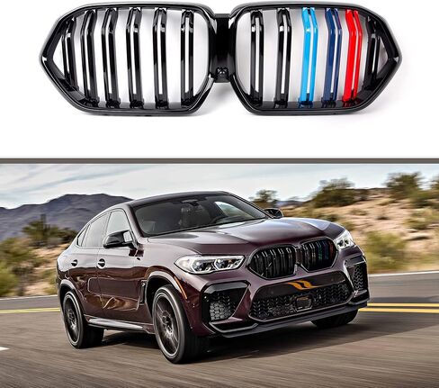 Front Grill/Grilles Kidney Grill Replacement for BMW X6 Series G06 2020-IN (Gloss Black) in Saudi Arabia