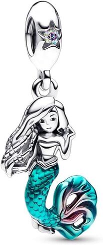 The Little Mermaid Ariel Dangle Charm 925 Sterling Silver Pendant,Girl Jewelry Beads Gifts for Women Bracelet&Necklace in Kuwait