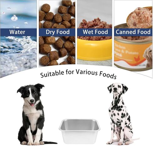 أوعية للكلاب من الفولاذ المقاوم للصدأ مع مغرفة لمخلفات الكلاب، وعاء ماء كبير الحجم للكلاب في الهواء الطلق للكلاب المتوسطة والكلاب كبيرة الحجم، وأوعية للطعام والماء للاستخدام الداخلي والخارجي in Kuwait