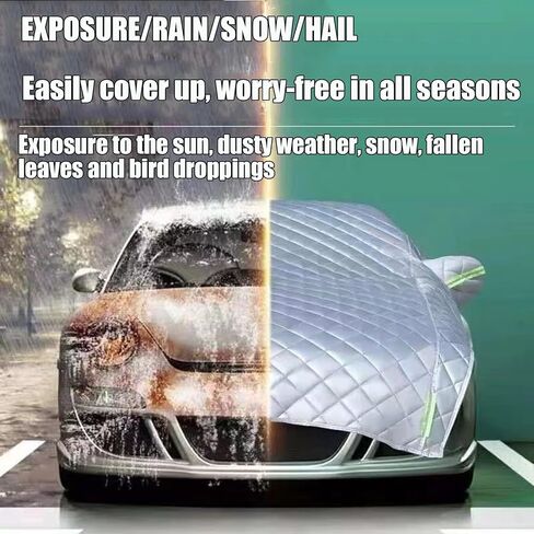 Hail Protector Car Cover, Car Cover Against Hail, Car Hail Cover Protector, Hail Cover for Car, Hail Blankets for Car, Thicken Hail Cover for SUV, Windshield Hail Protector (Sedan) in Kuwait