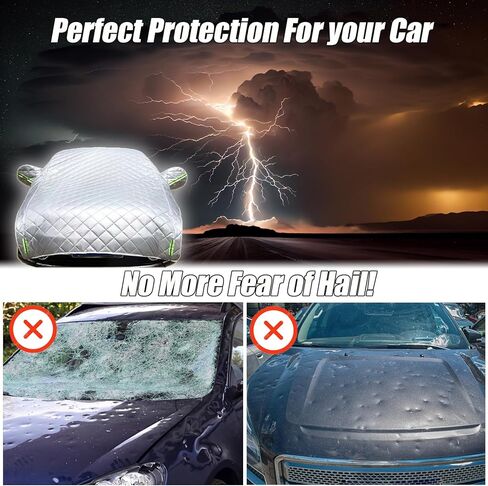 Hail Protector Car Cover, Car Cover Against Hail, Car Hail Cover Protector, Hail Cover for Car, Hail Blankets for Car, Thicken Hail Cover for SUV, Windshield Hail Protector (Sedan) in Kuwait