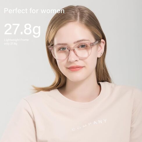 ANRRI نظارات الضوء الأزرق الوردي للنساء ريترو مستديرة الضوء الأزرق مرشح الكمبيوتر النظارات الموضة المضادة لإجهاد العين in Kuwait