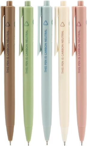 M&G Gel Pens, 5 PCS Retractable Quick Dry Gel Ink Pen, Fine Point 0.5mm Triangular Black Ink Pens, Eco Friendly Smooth Writing Silent Pens for Home School Office Supplies in Saudi Arabia