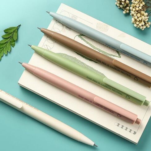 M&G Gel Pens, 5 PCS Retractable Quick Dry Gel Ink Pen, Fine Point 0.5mm Triangular Black Ink Pens, Eco Friendly Smooth Writing Silent Pens for Home School Office Supplies in Saudi Arabia