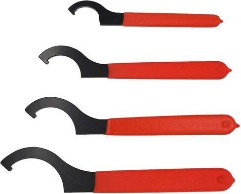 kako أداة تعديل كويلوفر 4 قطع مفتاح ربط فولاذي، مجموعة أدوات مفتاح ربط كويلوفر، أداة تعديل الصدمات كويلوفر لفائف فوق طقم مفتاح ربط يناسب معظم صدمات كويلوفر in Kuwait