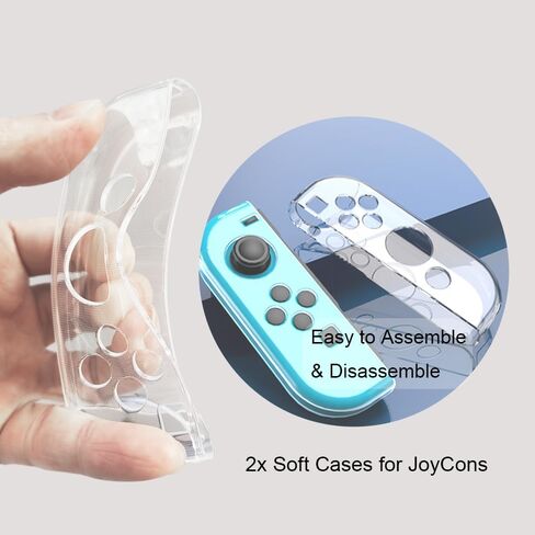 Case for Switch, Clear Protective Case Transparent Soft TPU Case Flexible Cover Shell for Switch in Kuwait