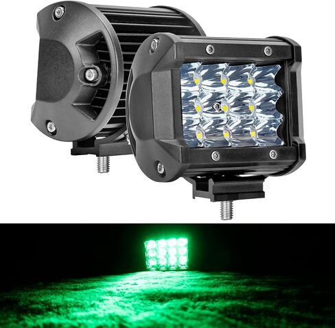 Red Led Light Bar 4-inch 36W Triple Row Spot Light Bar 3600Lm Led Pods Waterproof Off-road Fog Lights with Bottom Brackets for Trucks Motor ATV UTV SUV Car Off-Road Boat 12V 24V in Saudi Arabia