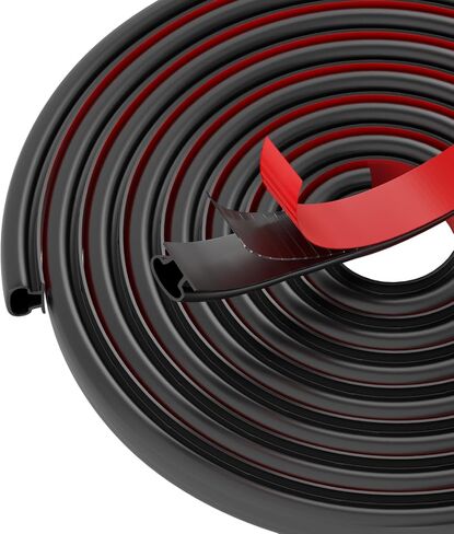 Weather Stripping Door Seal, D-Shape Rubber Door Weather Stripping Door Seal Strip, Self-Adhesive Door Weatherstripping, Door Seal Strip for Door Frame Insulation Large Gap (22ft,White) in Saudi Arabia