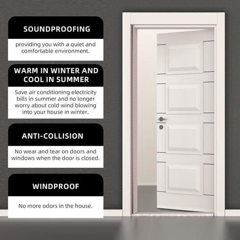 Weather Stripping Door Seal, D-Shape Rubber Door Weather Stripping Door Seal Strip, Self-Adhesive Door Weatherstripping, Door Seal Strip for Door Frame Insulation Large Gap (22ft,White) in Saudi Arabia