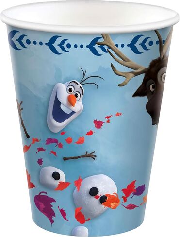 Disney Frozen 2 Party Cups - 9 oz. (Pack of 8) - Durable & Vibrant Design - Perfect for Birthday Celebrations, Movie Nights, and Magical Adventures in Saudi Arabia