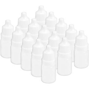 uxcell Plastic Dropper Bottle, 5ml/0.17oz Small Mouth Drop Bottles Empty Squeezable Eye Liquid Dropper Bottle 15pcs