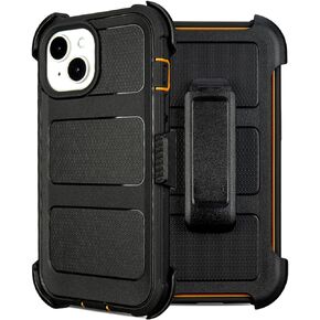 for Defender iPhone 14 Case with Clip,for Holster iPhone 14 Case with Kickstand,for Heavy Duty iPhone 14 Phone Case Rugged 2 Layers of Sturdy,Anti-Drop for Phone Case iPhone 14 Case Protective(Black)
