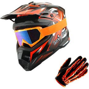 1Storm Youth Kids Motocross Helmet BMX MX Bike Helmet Teenager Racing Style Matt Black